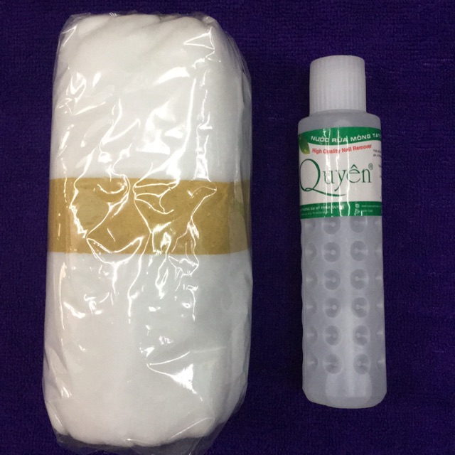 Combo rữa móng + bông gòn
