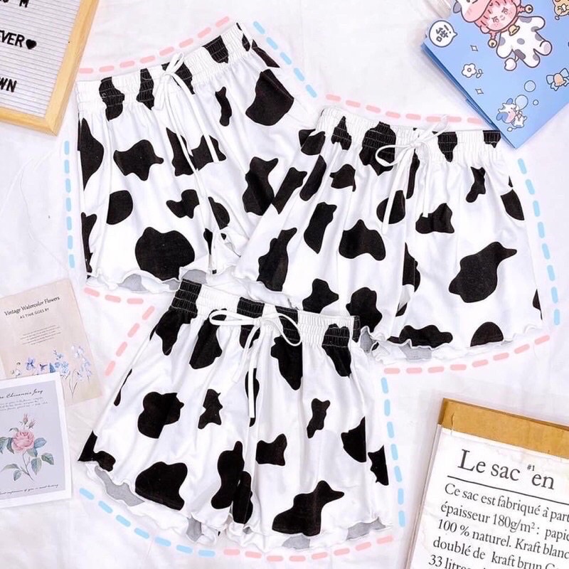 Quần đùi tim hồng 🦋SHORT THÁI LAN🌸Quần ngủ nữ siêu xinh ,Dáng xòe, cạp chun, vải cotton mịn mát co giãn 4 chiều