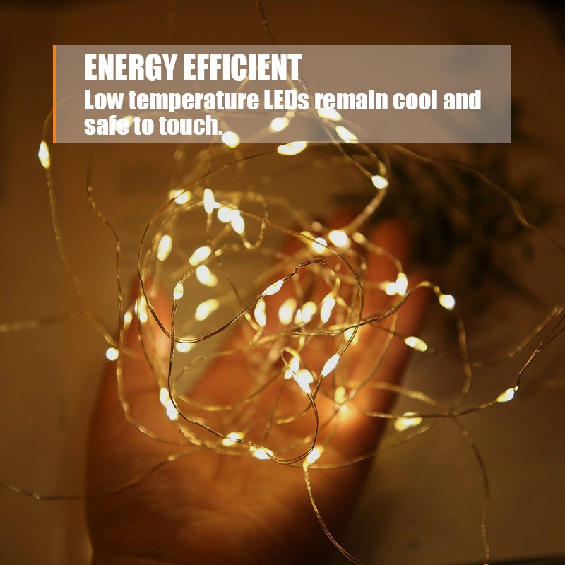 Dây Đèn Led 0.5M / 1M / 2M / 3M Chống Thấm Nước Trang Trí Phòng Ngủ / Tiệc Cưới / Giáng Sinh