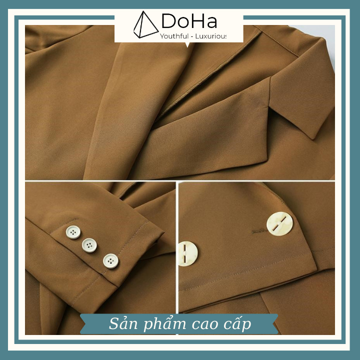 Áo Blazer Nữ Dáng Ngắn [FREESHIP-SẢN PHẨM CAO CẤP] Blazer Phong Cách Cổ Điển Hàn Quốc, Chất Vải Dày - DOHA STORE | BigBuy360 - bigbuy360.vn