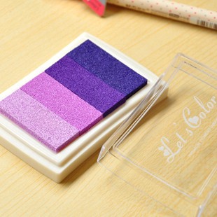 Mực dấu- Gradient Color Ink Pad Stamp- Gam tím