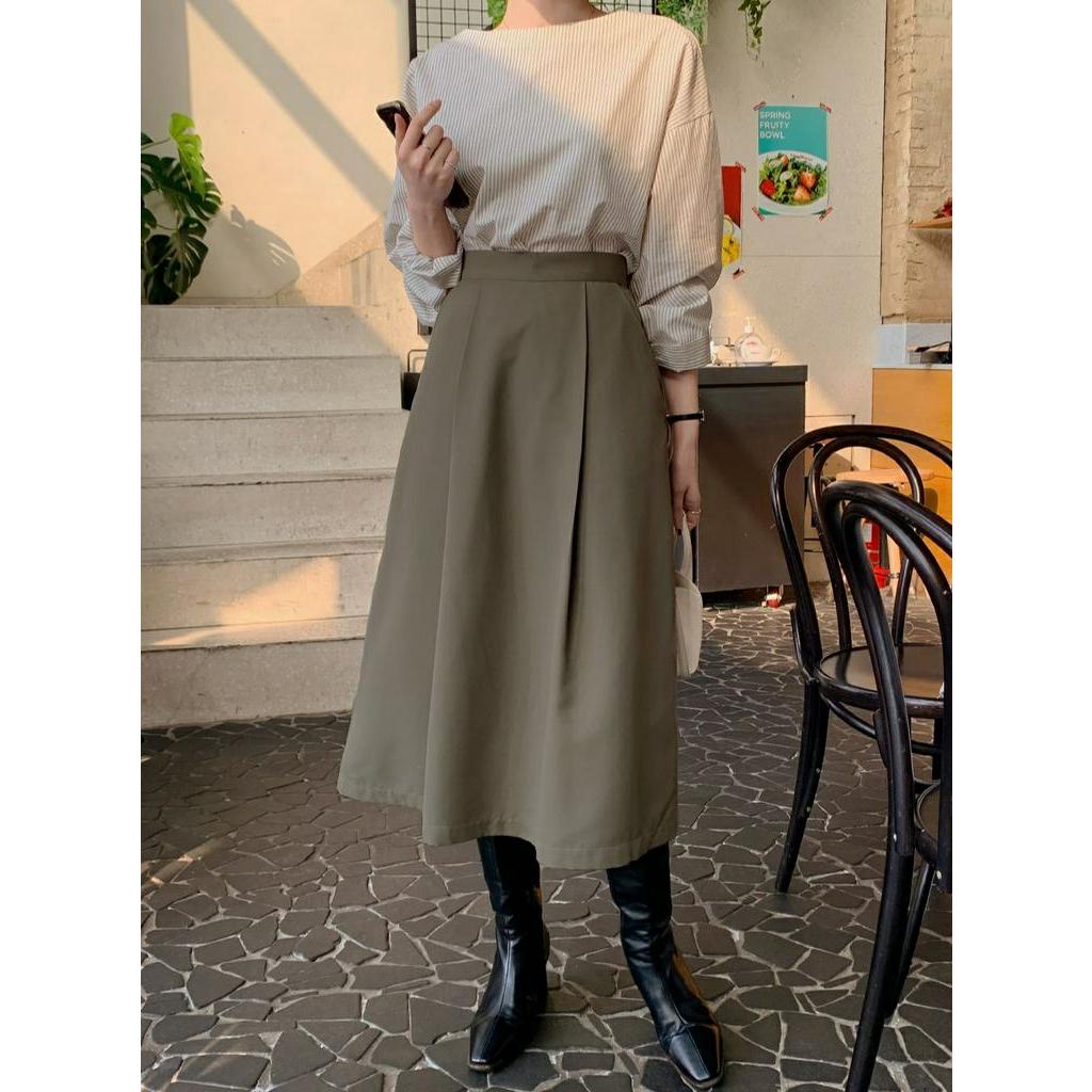 Áo Sơ Mi Dài Tay Cổ Phẳng Họa Tiết Kẻ Sọc Dễ Phối Đồ 60999