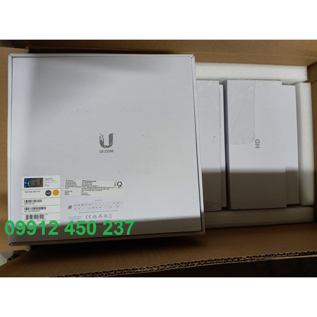 Thiết bị phát sóng WiFi Ubiquiti UniFi AP-AC-HD kèm nguồn POE-48-24W-G. Hàng chính hãng FPT