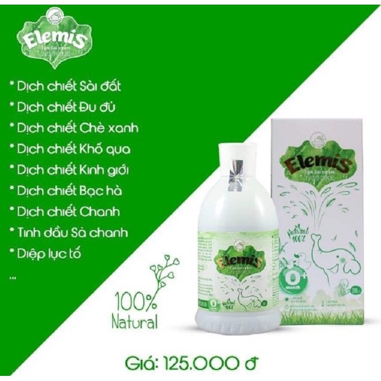 Sữa tắm thảo dược cho trẻ sơ sinh Elemis 200ml