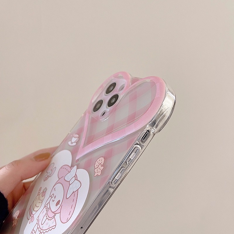 Ốp điện thoại trong suốt họa tiết hoạt hình dễ thương cho Iphone 13 ProMax 11 12 Mini XS I8 I7 Plus