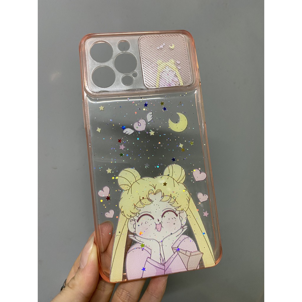 XẢ KHOỐp lưng IPHONE X XS 12 PRO 6.1 trượt bảo vệ camera in hình CUTE