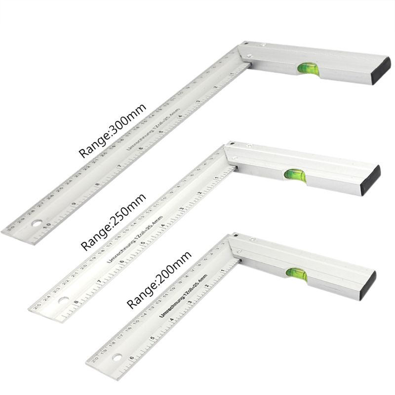 Thước Đo Gỗ Hình Vuông 90 Độ Tiện Dụng° Thước Đo Góc Cho Thợ Mộc 200mm 250mm 300mm