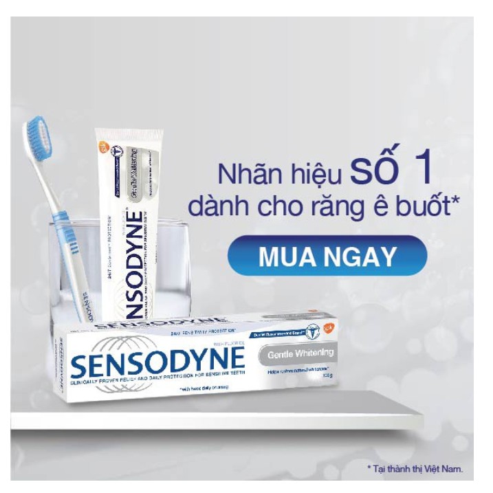 Kem Đánh Răng Sensodyne Gentle Whitening Trắng Sáng 160G (Hàng chính hãng)