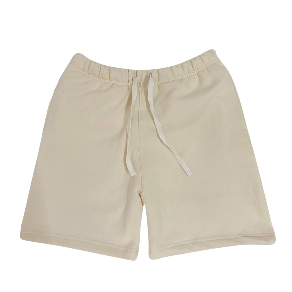Quần SHORT MÀU KEM NỈ BÔNG trơn thoáng mát, đơn giản và đẹp, Form oversized thoải mái | ARMEO STORE