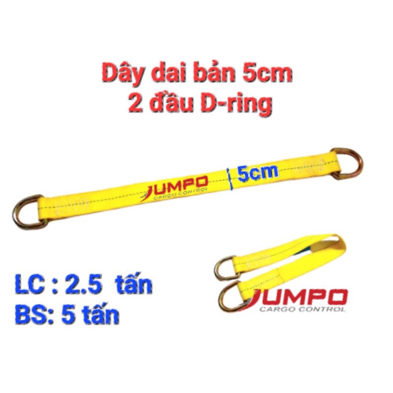 Đoạn dây  2 vòng D 80cm bản 5cm dùng làm đoạn nối, chằng cột hàng hóa máy móc, xe ô tô