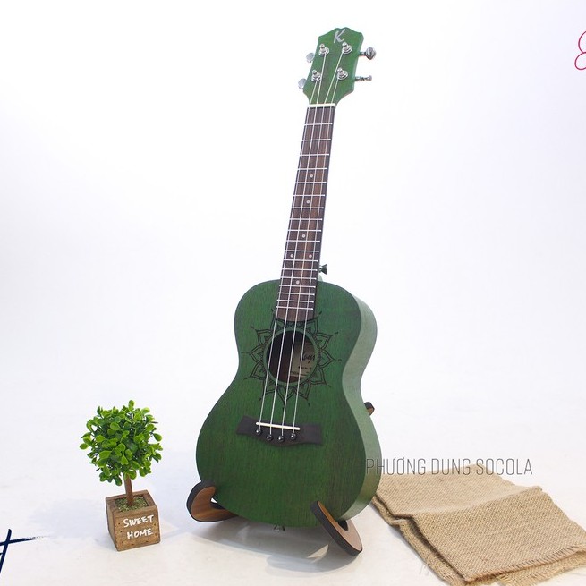 Đàn Ukulele Gỗ chính hãng Kaysen - Size Concert - Green