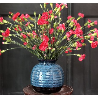 LỌ HOA GỐM DÁNG TRÒN BÌNH HOA DECOR