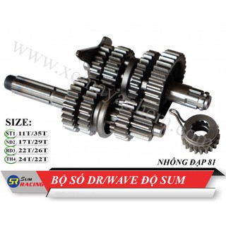 Bộ số đấu Dream / Wave chính hãng Sum Racing + nhông dò đạp