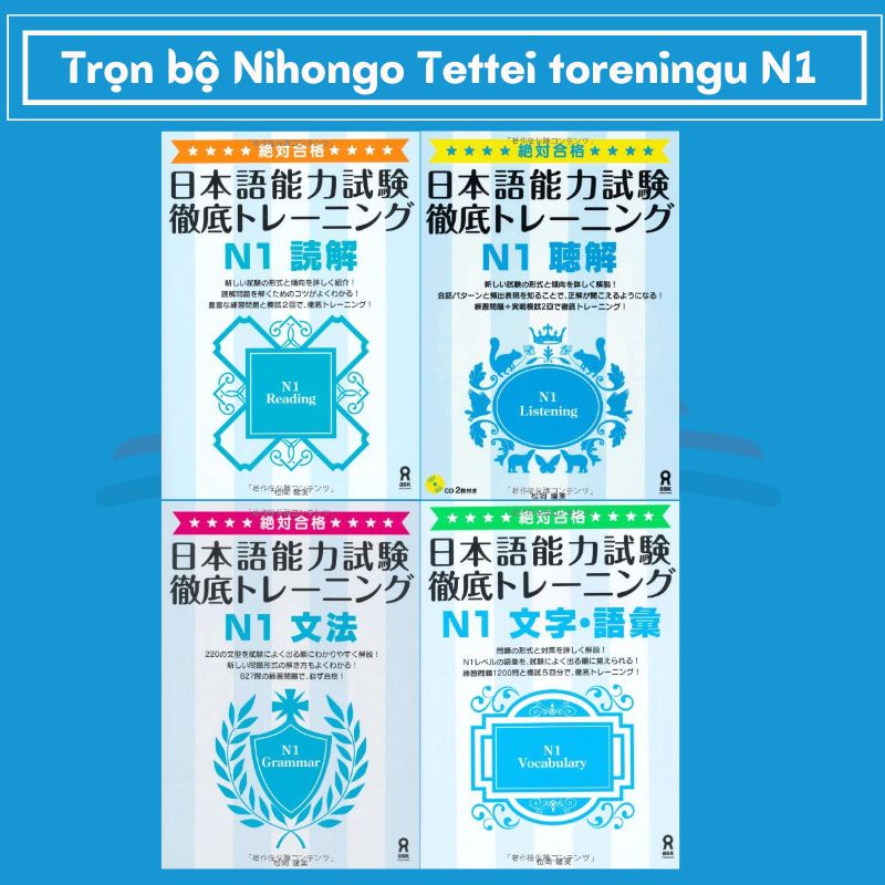 Sách tiếng Nhật - Luyện thi N1 Nihongo Tettei Toreningu