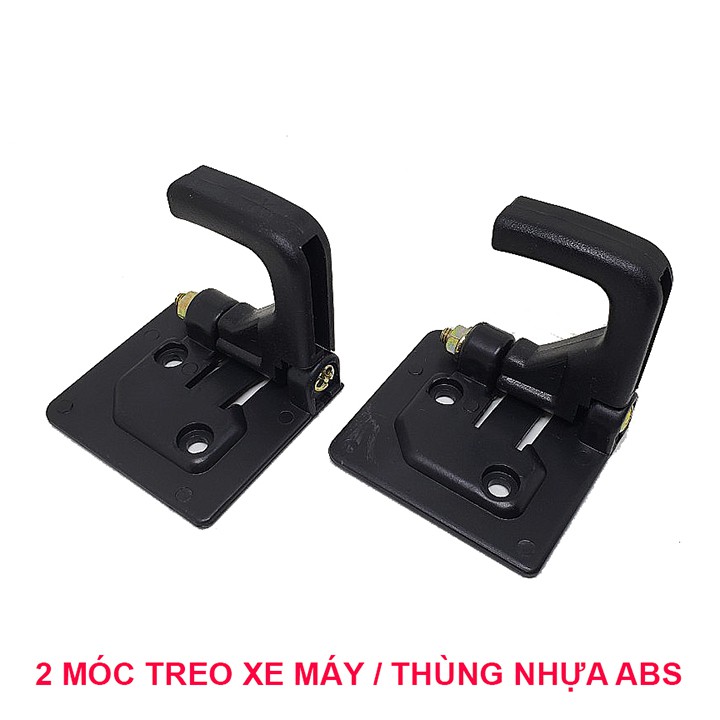 BỘ 2 MÓC TREO ĐỒ NHỰA ABS MÀU ĐEN