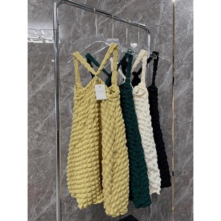ĐẦM XỐP XOẮN DÂY FORM A ULZZANG