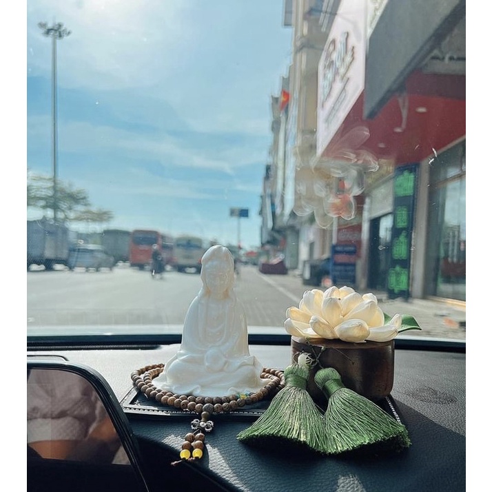 Set TƯỢNG PHẬT MỘC TÂM AN TRANG TRÍ XE HƠI CAO CẤP