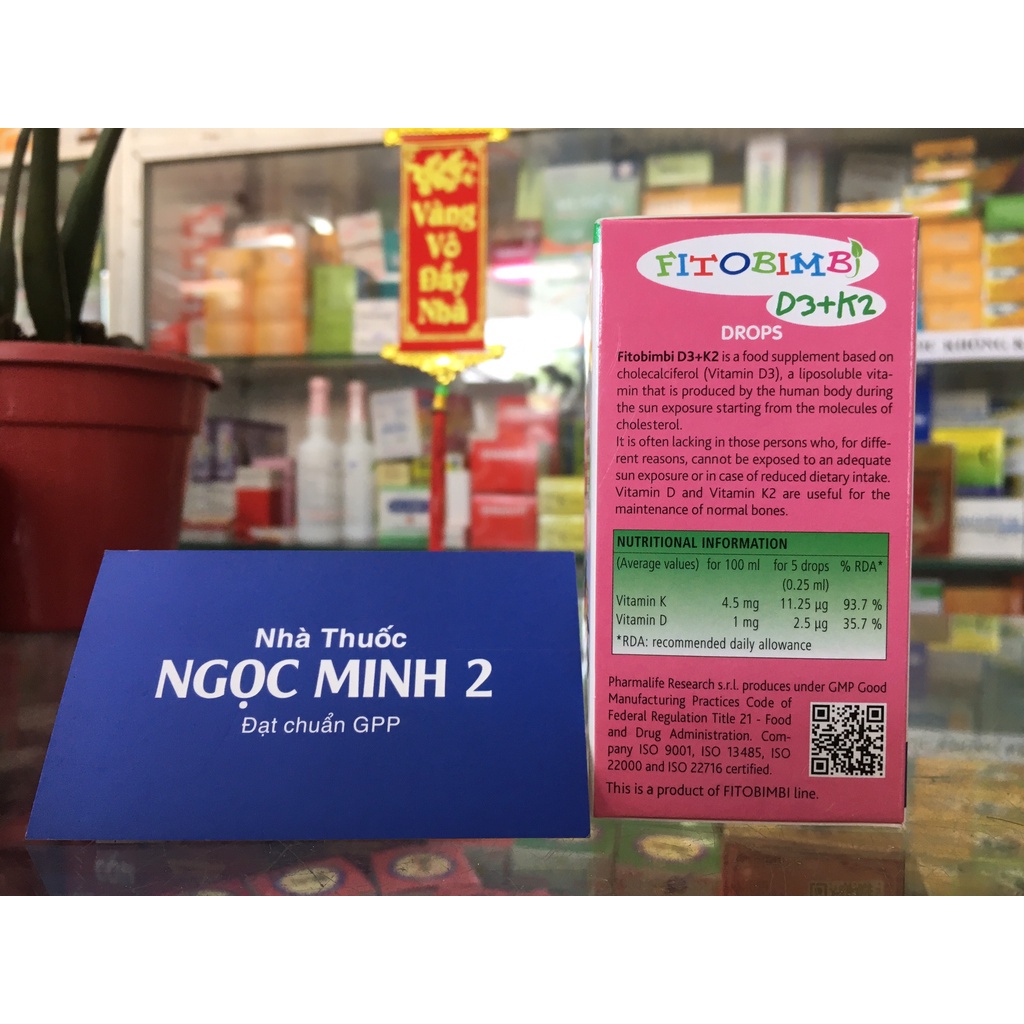 ✅ [Chính Hãng] Fitobimbi D3+K2 ( 30ml ) thực phẩm hỗ trợ bổ sung vitamin D3 và K2 cho trẻ