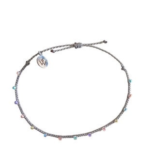Vòng tay Braided with beads full Pastel