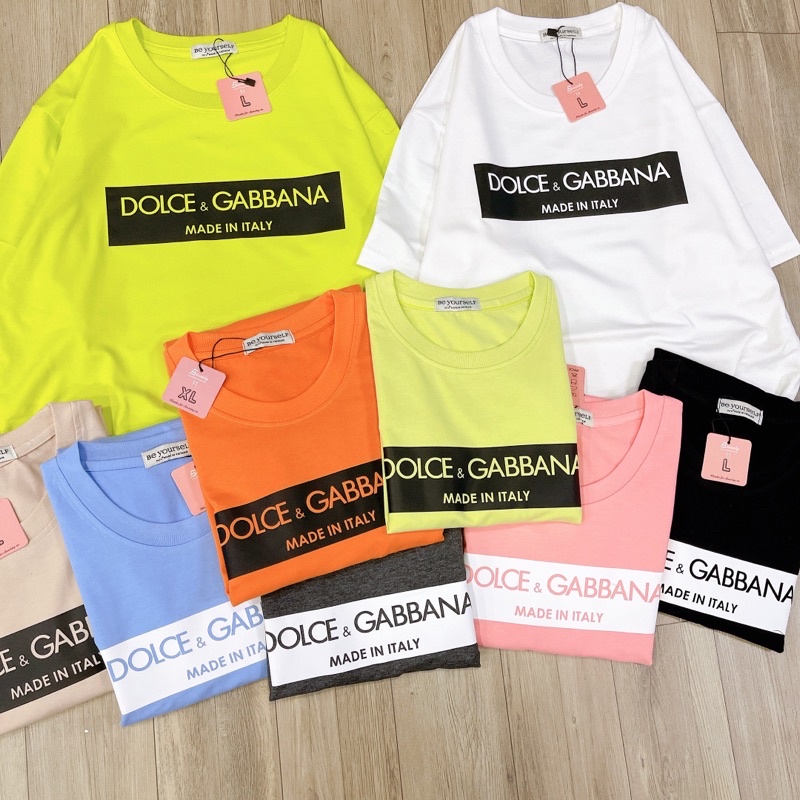 Áo Thun PHÔNG UNISEX LOGO CHỮ DOLCE - Hình chụp thật