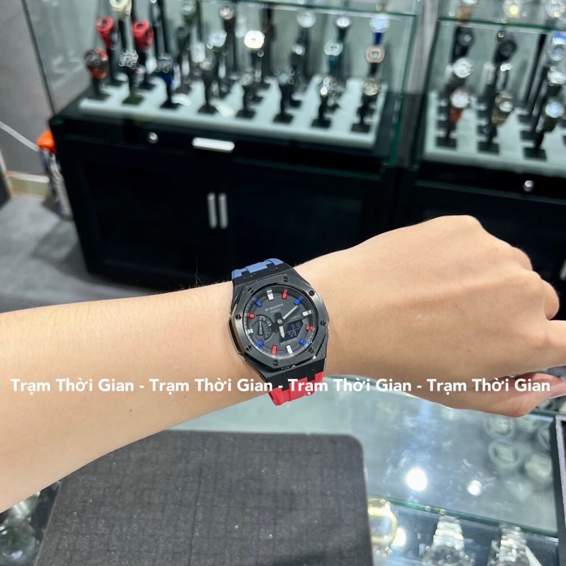 Đồng hồ nam casio G-Shock GA-2100-1A Custom Pepsi hàng real