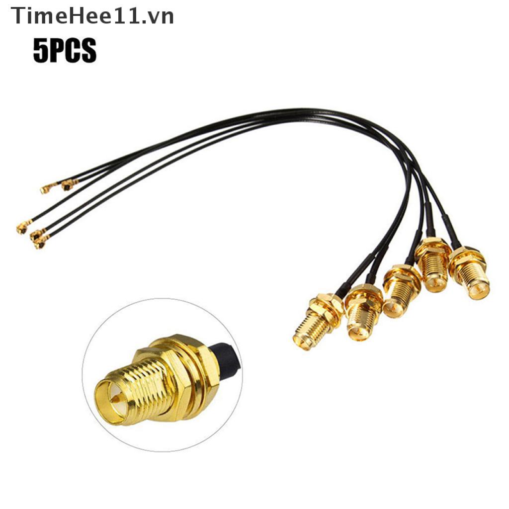 Set 5 Dây Cáp Ăng Ten WiFi Chuyển Đổi Từ Đầu Cắm IPX Sang SMA Chuyên Dụng