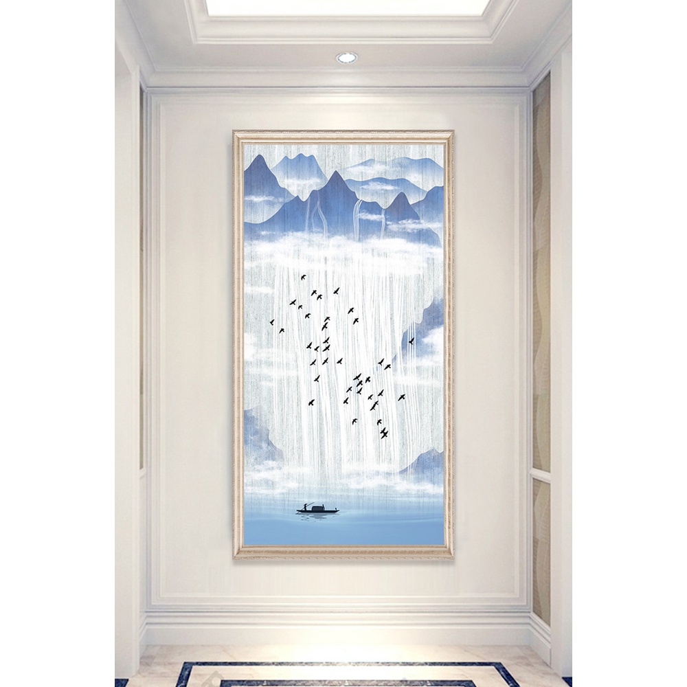 In hình ép gỗ Laminate TRANH HÀNH LANG TRUNG QUỐC - Mẫu 98 (50x75, 60x90, 70x110). In ảnh theo yêu cầu