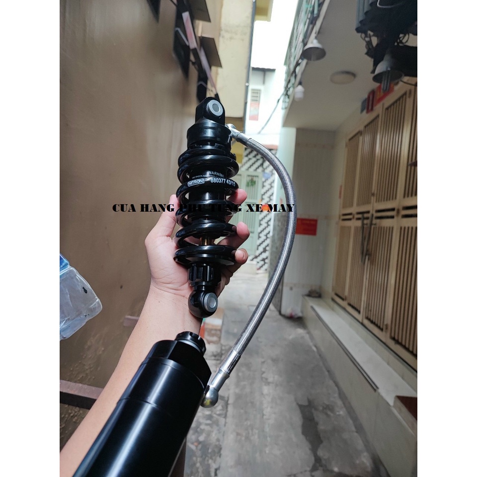 Phuộc bình dầu gắn xe Ex150, Winner, Raider Fi màu đen