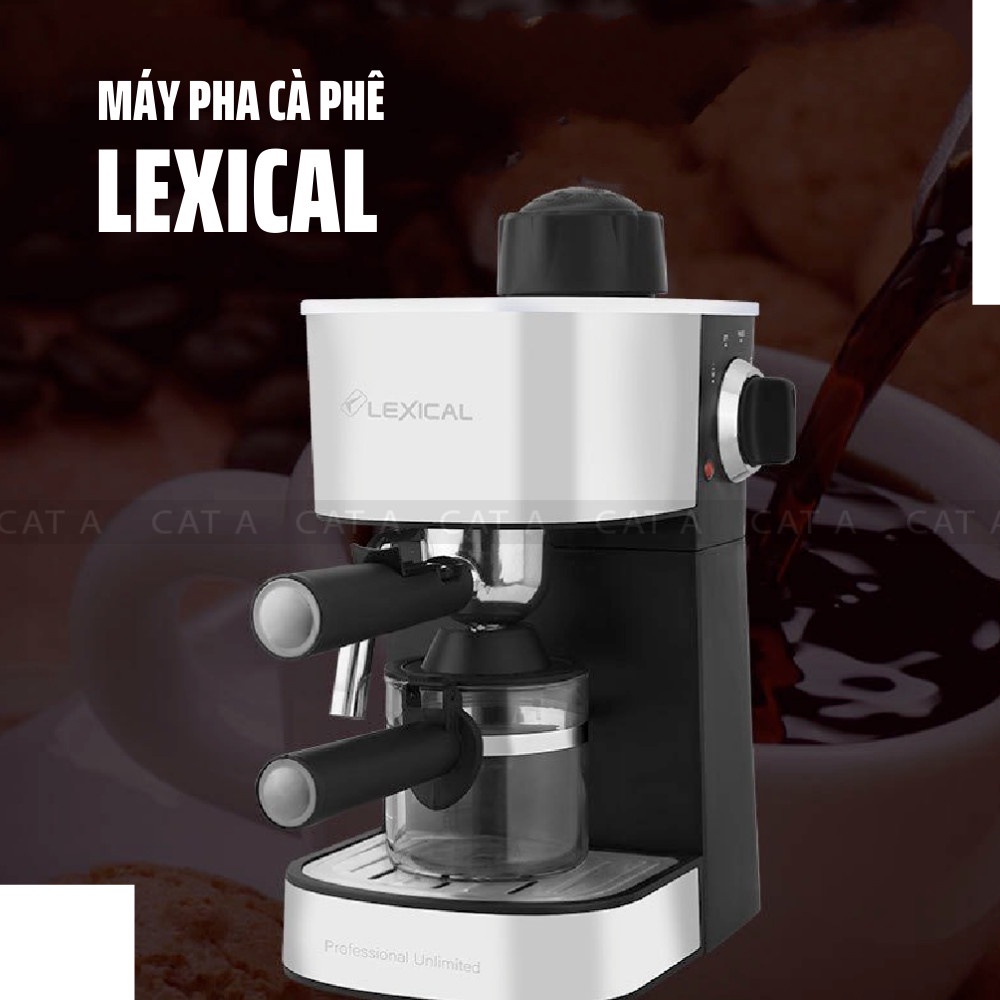 Máy pha cà phê LEXICAL automatic, hàng chính hãng, bảo hành 12 tháng