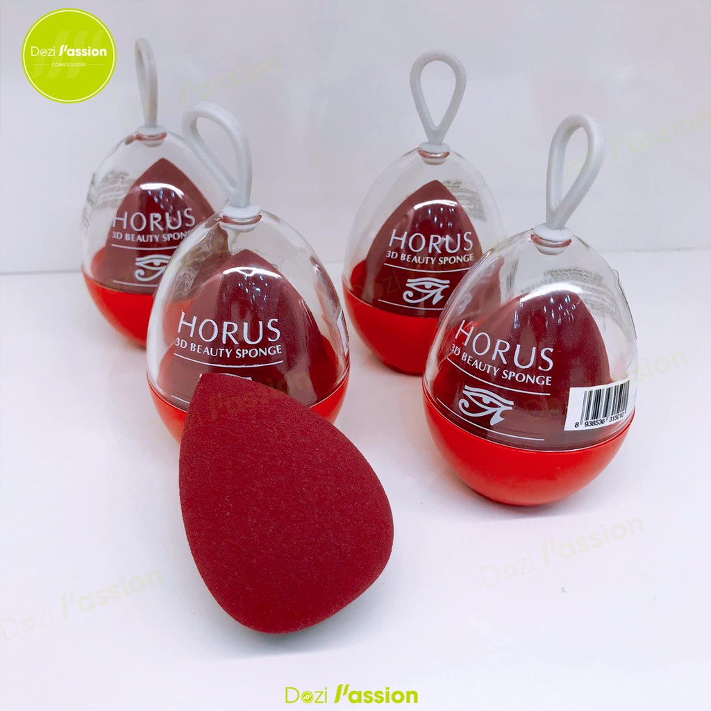 Bông Mút Tán Kem Nền Horus 3D Beauty Sponge Hình Hồ Lô Màu Hồng/ Giọt Nước Màu Đỏ/ Olive Màu Đen