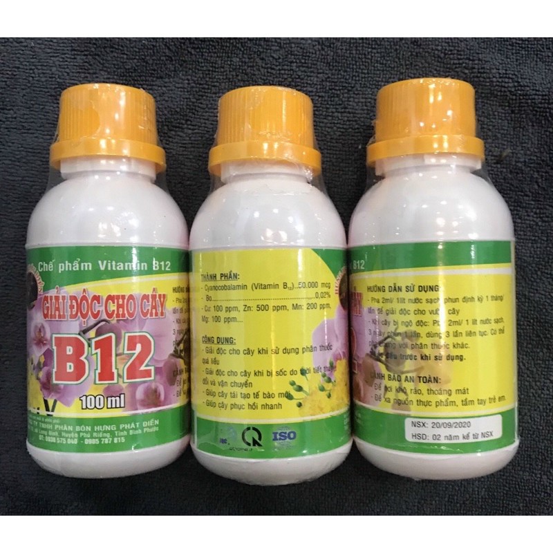 Vitamin B12 Giải Độc Cây 100ml Giải Độc và Chống Sốc Cây Kiểng Phong Lan Hoa Kiểng