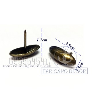 Bộ 10 Đinh Dù Hình Oval KT: 2.9 x 1.5cm