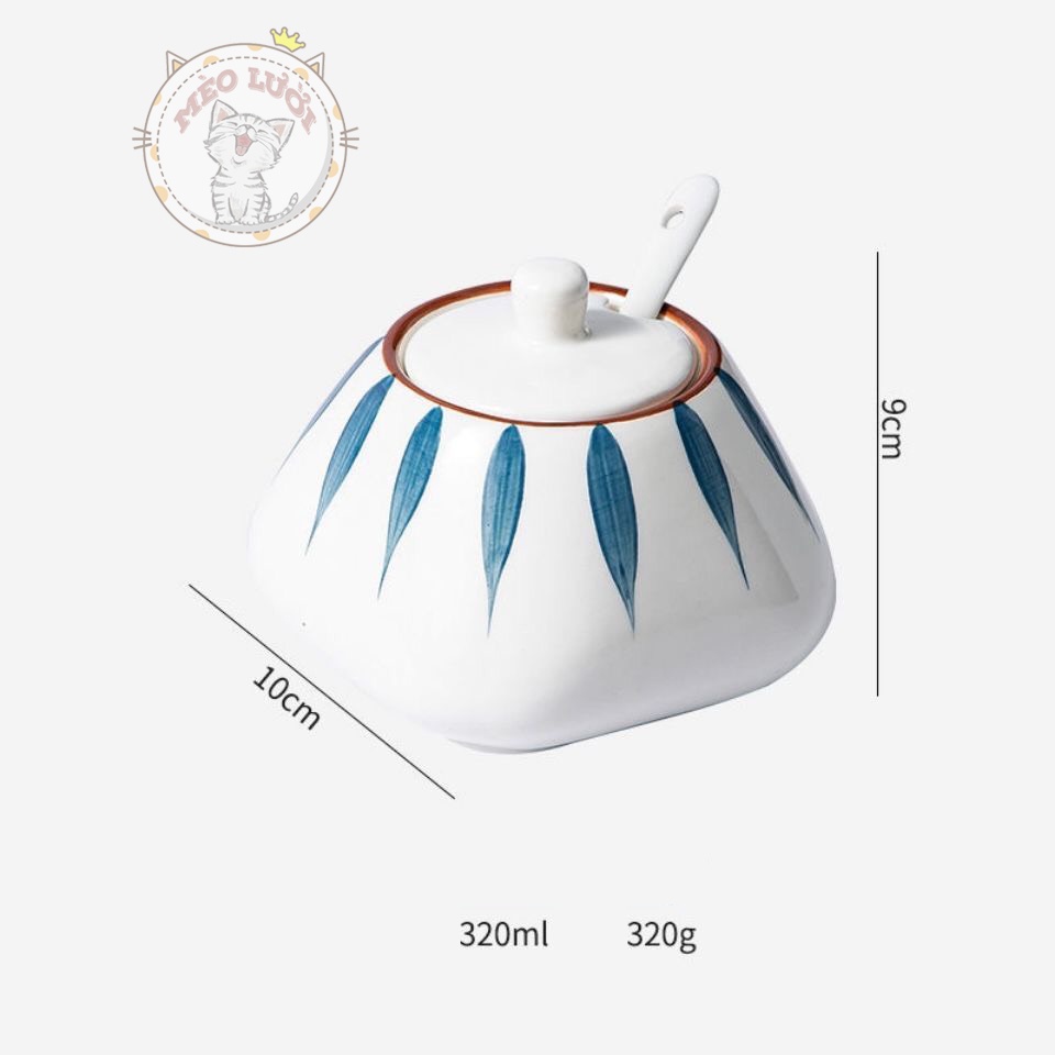 Hũ đựng gia vị bằng sứ cao cấp dùng trong nhà bếp