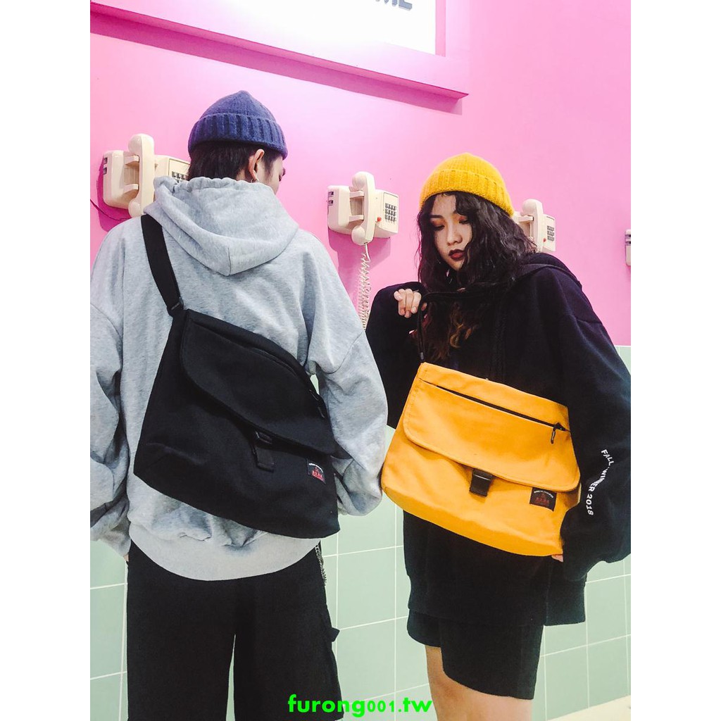 Túi đeo vai vải Canvas kiểu dáng cổ điển cho nam và nữ