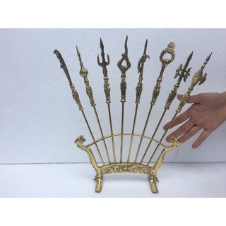Combô Bộ bát bửu bằng đồng 65cm