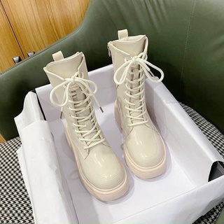 bốt cao cổ da bóng khoá kéo gót 4 - 5cm