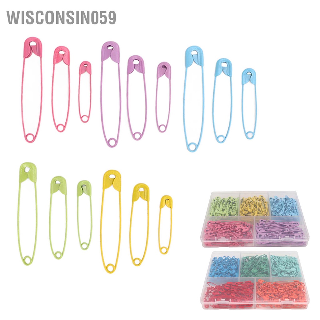 Wisconsin059 Ghim an toàn Dây thép Cứng cáp nhiều màu sắc Kết hợp để làm đồ trang sức tự