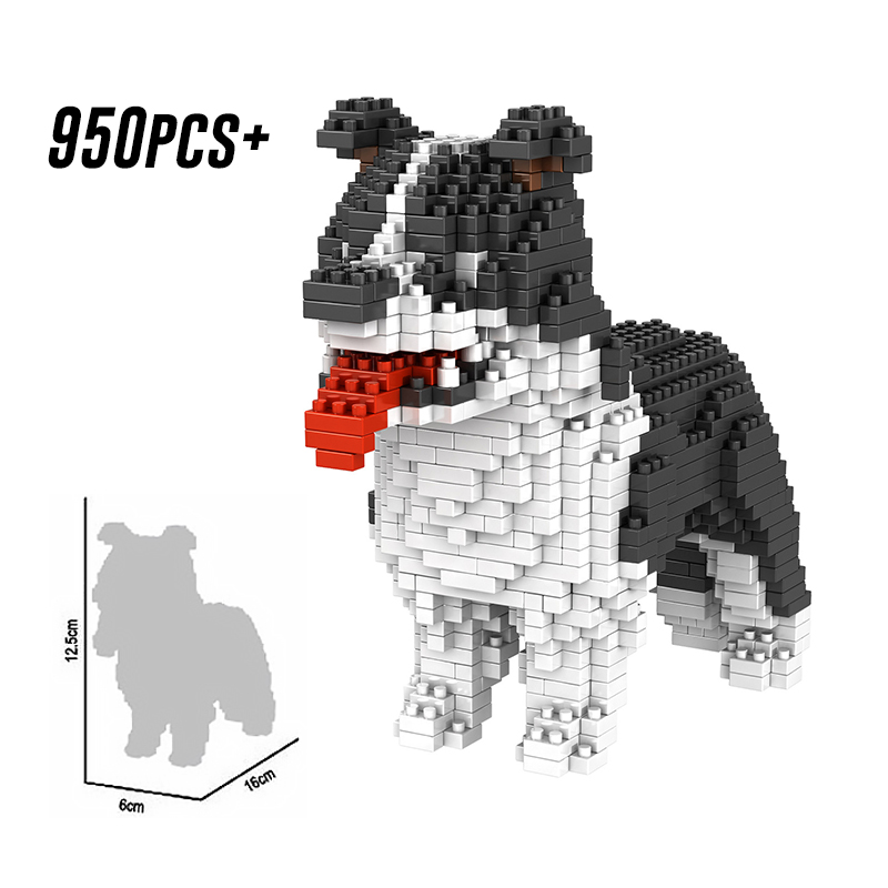 đồ chơi trẻ em Lego Xếp Hình Chó Husky Schnauzer Cho Bé