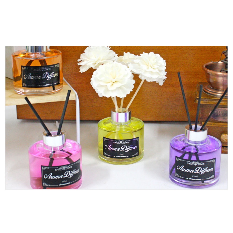 Chai tinh dầu thơm phòng khử mùi Aroma Diffuser Hando 130ml (3 hương tùy chọn)