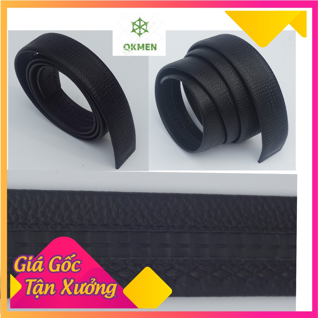 Dây thắt lưng nam dây nịt nam da bò Nutushop kích thước 3.6cm dây có răng cưa dùng cho khóa tự động (không đầu khóa)