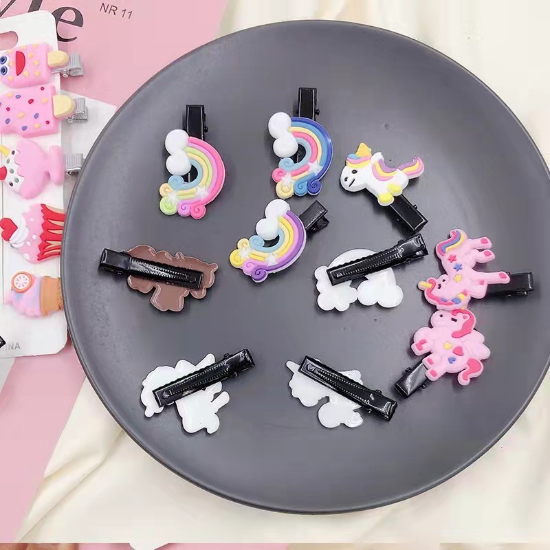 Kẹp Tóc Hình Cây Kem Hoạt Hình Dễ Thương Cho Bé Gái