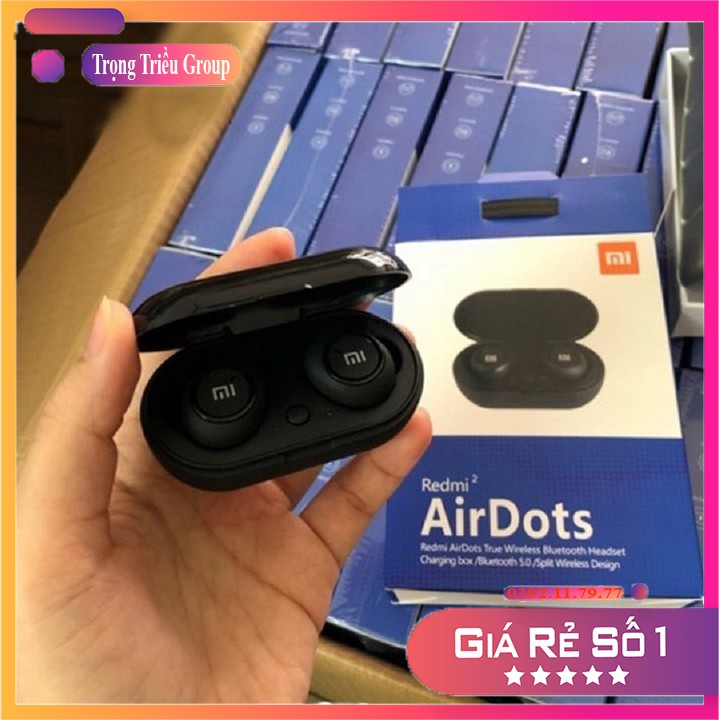 Tai nghe không dây Xiaomi - Redmi Airdots Đen - Bluetooth 5.0, Phím cơ