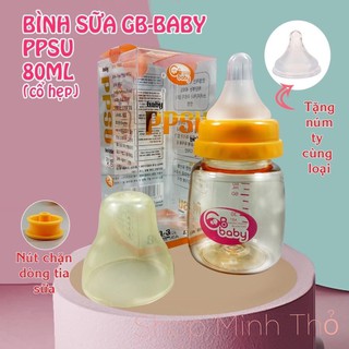 BÌNH SỮA 🌸GB BABY🌸 Bình sữa nhựa PPSU - Bình CỔ HẸP dung tích từ 80ml/120ml/270ml cho bé yêu