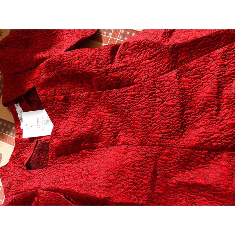 Váy gấm xoè tay bồng sz L
