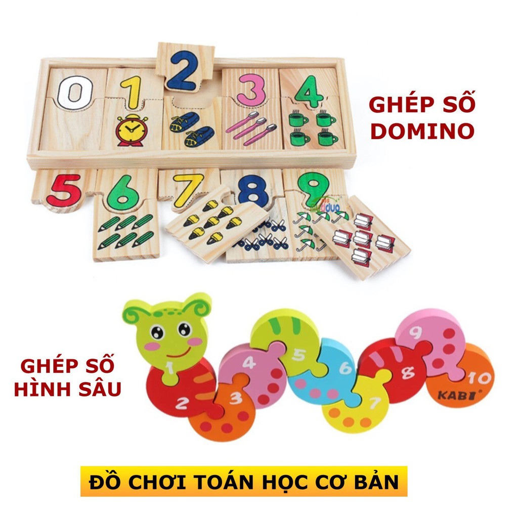 Đồ chơi giáo dục - Ghép hình học số cho bé - DOZKIDZ