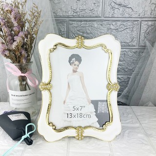 Khung ảnh để bàn viền đá khảm hạt (KH04)