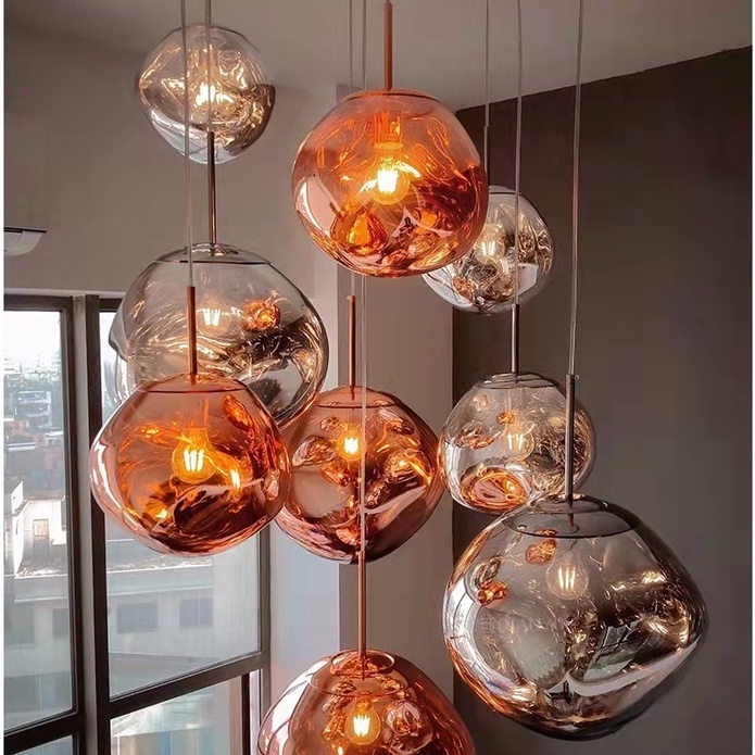 Thủy Tinh ĐèN Thả TrầN BắC ÂU GiảN Led Đèn Chùm Thanh Phòng Khách ĐèN Thả Trang Trí Phòng Ngủ BàN ĂN Hiện Đại ĐèN Treo Trần