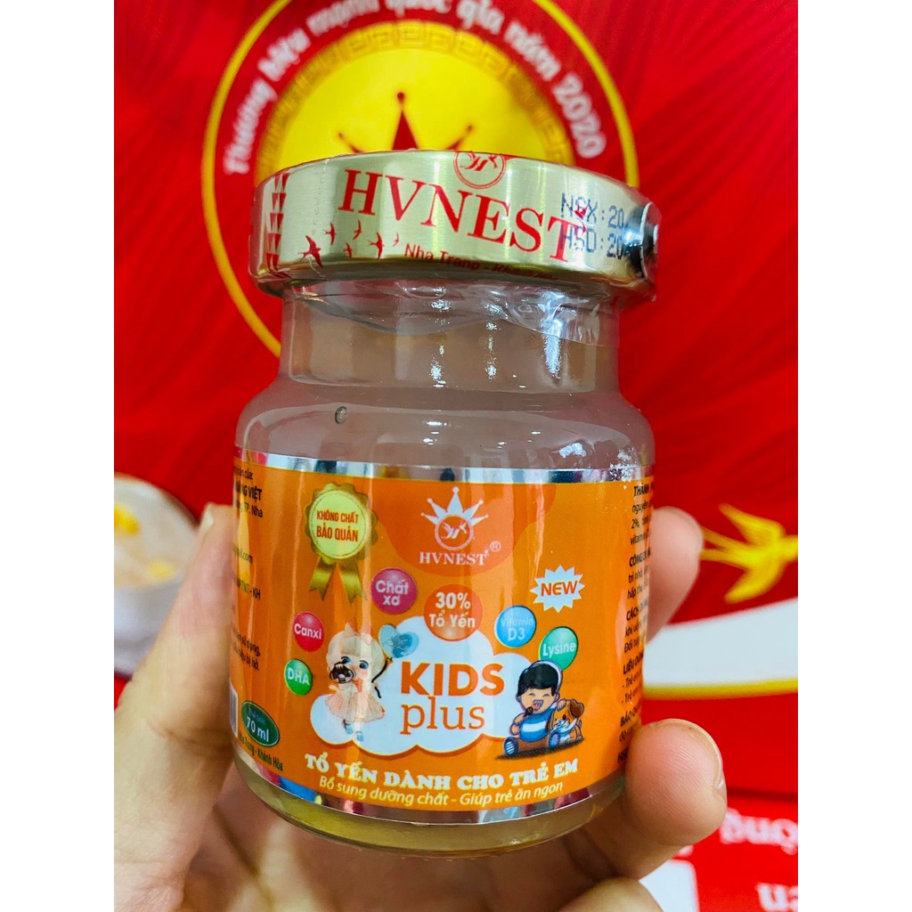 Combo 50 hũ yến cho bé Kids Plus giúp ăn ngon ngủ tốt