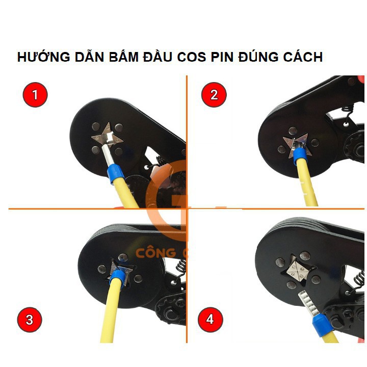 KÌM BẤM ĐẦU COS PIN RỖNG 0.25-10mm2 KÈM HỘP 1600 COS PIN