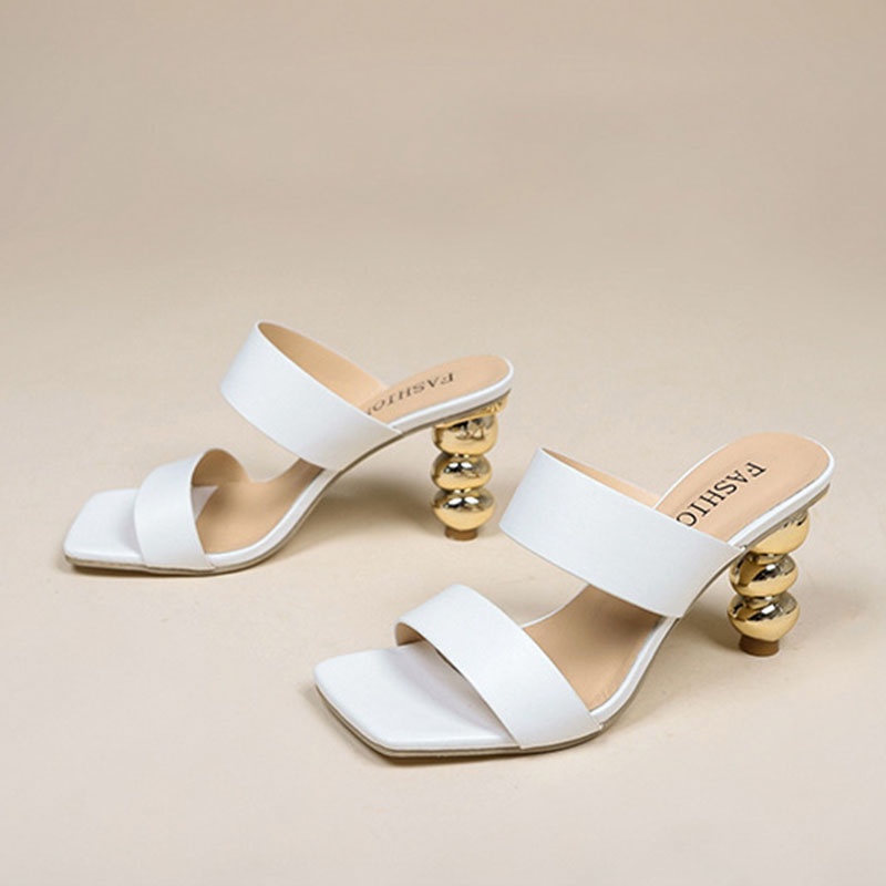 Dép cao gót XIELUAIZTA 8cm da PU thời trang dành cho nữ big size 35-42